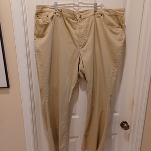 Lane Bryant Venenzia Beige Casual Bootcut Pants Size 28w